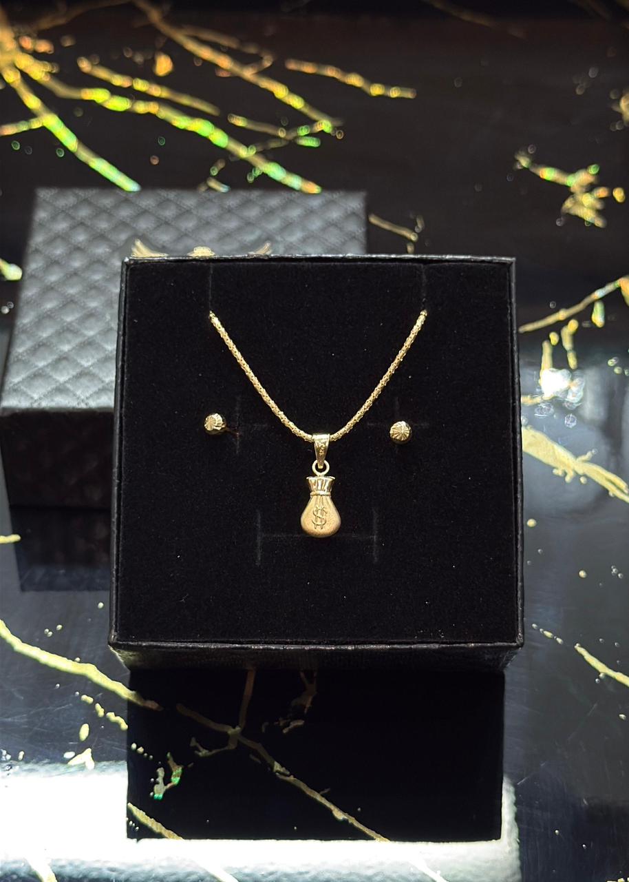 Set trebol con cadena lasso